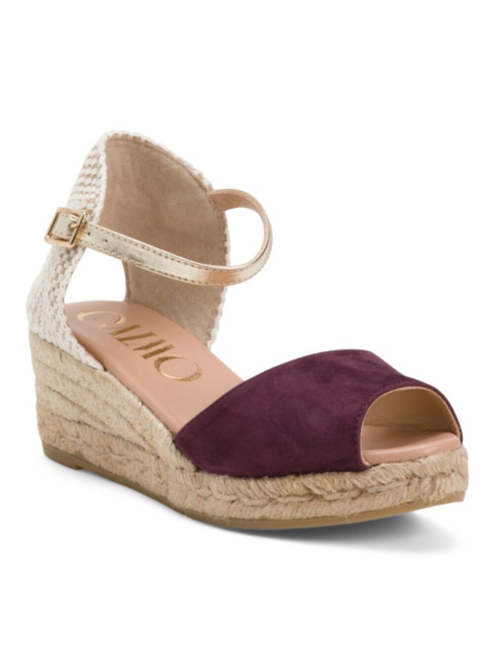 GAIMO Made In Spain Espadrille Wedge Sandals With Ankle Strap